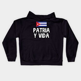 Patria Y Vida Viva Cuba Libre Cuban Freedom Kids Hoodie